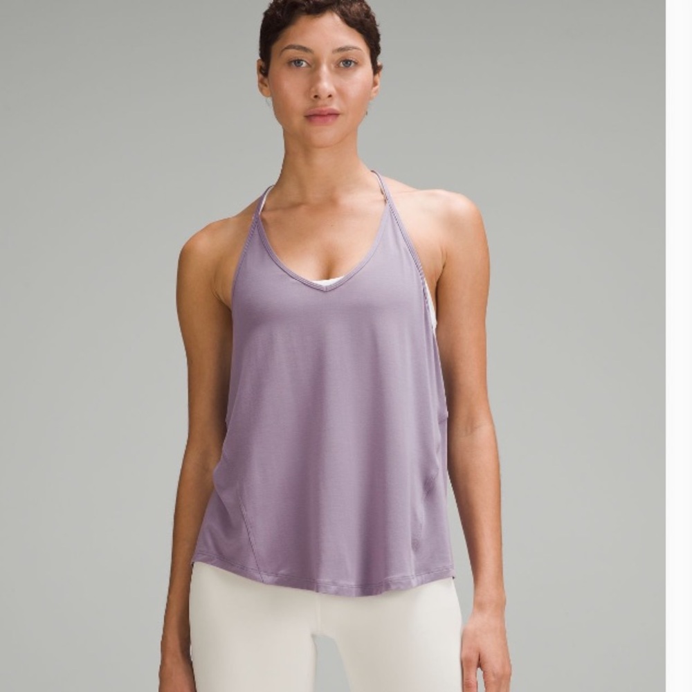 Lululemon Modal-silk Yoga Tank Top Purple Ash